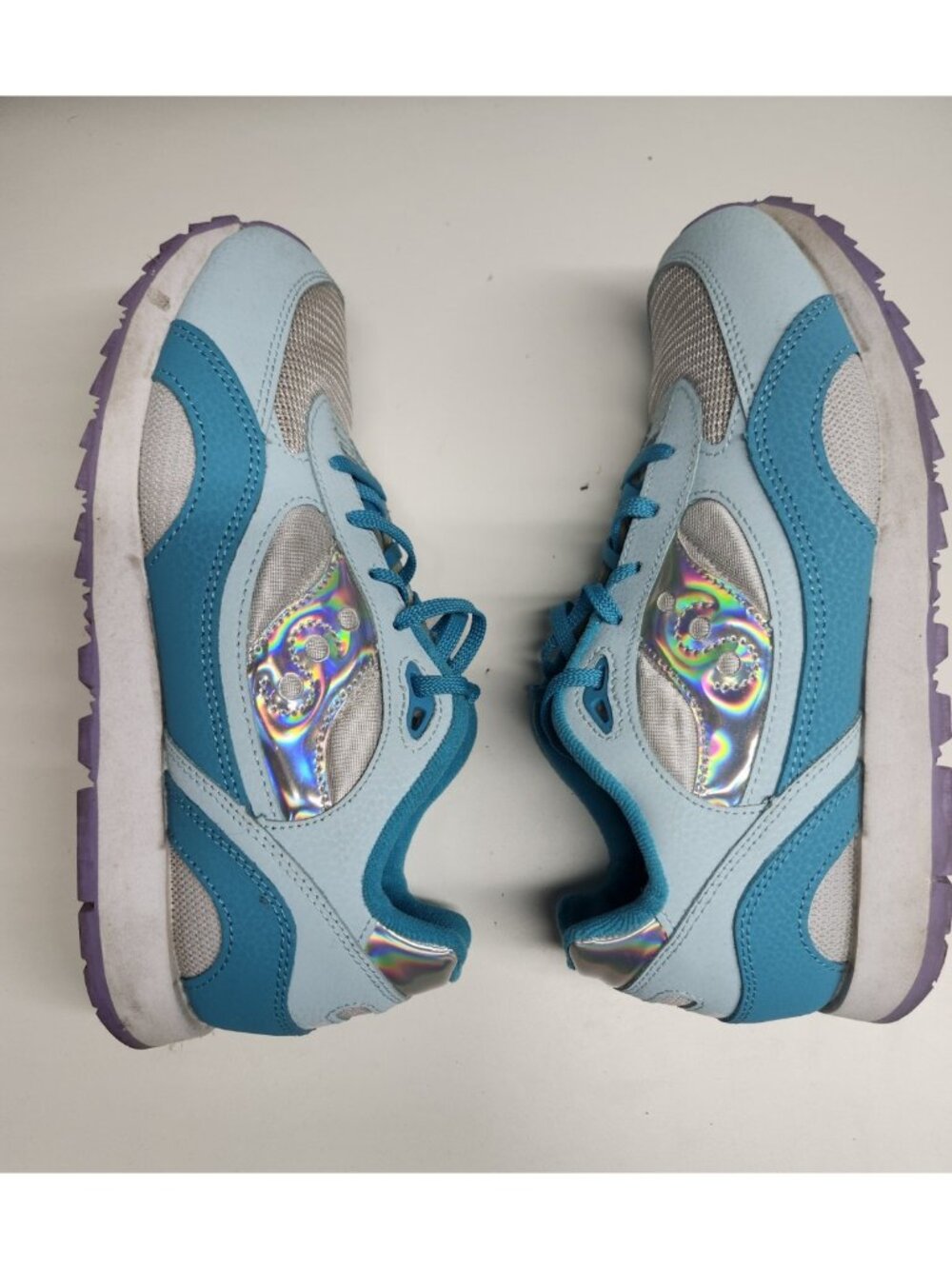 Saucony Shadow 6000 Big Kids 6.5 Women's 8.5 Turquoise Blue - Picture 6 of 8